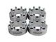 Supreme Suspensions 1.25-Inch PRO Billet 8 x 165.1mm to 8 x 180mm Wheel Adapters; Silver; Set of Four (07-10 Silverado 2500 HD)