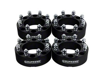 Supreme Suspensions 1.50-Inch Pro Billet Hub Centric Wheel Spacers; Black; Set of Four (07-10 Silverado 3500 HD)