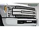 T-REX Grilles Torch AL Series Upper Replacement Grille with 30-Inch LED Light Bar; Black/Brushed (17-19 F-350 Super Duty)