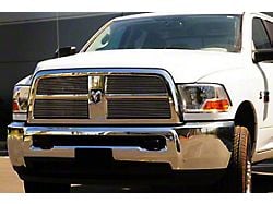 T-REX Grilles Billet Series Upper Overlay Grilles; Polished (10-12 RAM 2500)