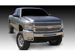 T-REX Grilles Billet Series Upper Overlay Grilles; Polished (07-10 Silverado 3500 HD)