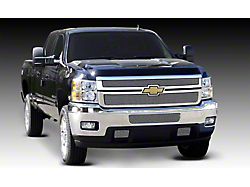 T-REX Grilles Billet Series Upper Overlay Grilles; Polished (11-14 Silverado 3500 HD)