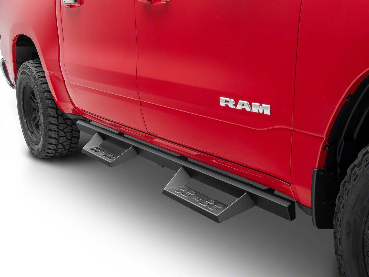 RAM 1500 4-Inch Drop Sniper Running Boards; Textured Black (19-25 RAM ...