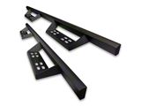 4-Inch Drop Sniper Running Boards; Textured Black (19-24 Sierra 1500 Double Cab)