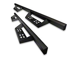 4-Inch Drop Sniper Running Boards; Textured Black (19-24 Silverado 1500 Double Cab)