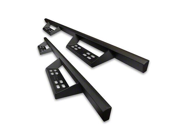 4-Inch Drop Sniper Running Boards; Textured Black (07-19 Silverado 2500 HD Extended Cab/Double Cab)