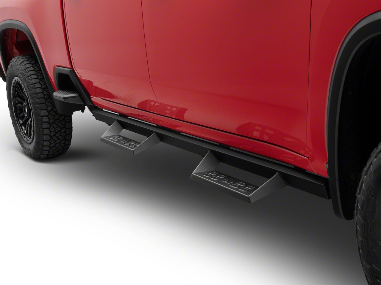 Silverado 2500 4-Inch Drop Sniper Running Boards; Textured Black (20-25 ...