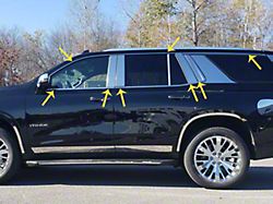 22-Piece Window Trim Package; Stainless Steel (21-25 Tahoe)