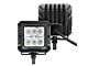 Go Rhino 3-Inch x 3-Inch Bright Series LED Light Pods; Flood Beam (Universal; Some Adaptation May Be Required)