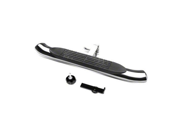 4-Inch Oval Hitch Step for 2-Inch Receiver; Stainless Steel (Universal; Some Adaptation May Be Required)