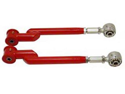 Adjustable Rear Upper Control Arms with Poly/Del-Sphere Pivot Joint Combo; Bright Red (07-14 Tahoe)