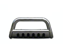 Bull Bar with Skid Plate; Stainless Steel (21-25 Tahoe)