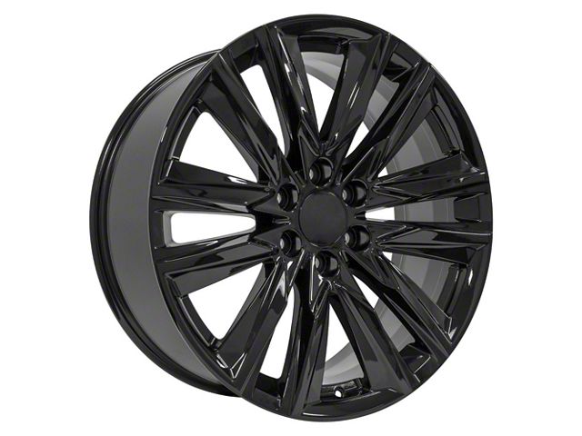 CA91 Gloss Black 6-Lug Wheel; 22x9; 28mm Offset (21-24 Tahoe)