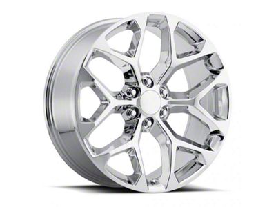 Chevy Snowflake Replica Chrome 6-Lug Wheel; 20x9; 27mm Offset (21-24 Tahoe)