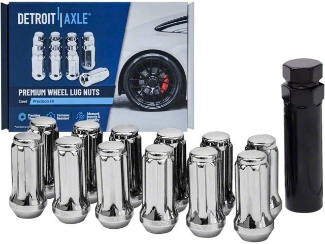 Chrome Lug Nuts with One Key; 14x1.5; Set of 24 (07-14 Tahoe)