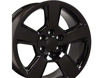 CV76 Gloss Black 6-Lug Wheel; 20x9; 27mm Offset (21-24 Tahoe)