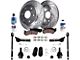 Drilled and Slotted 6-Lug Brake Rotor, Pad, Brake Fluid, Cleaner, Lower Ball Joint and Tie Rod Kit; Front (08-14 Tahoe, Excluding Police)