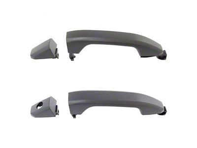 Exterior Door Handles; Front; Black (15-17 Tahoe)