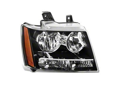 Factory Style Headlight; Chrome Housing; Clear Lens; Passenger Side (07-14 Tahoe)