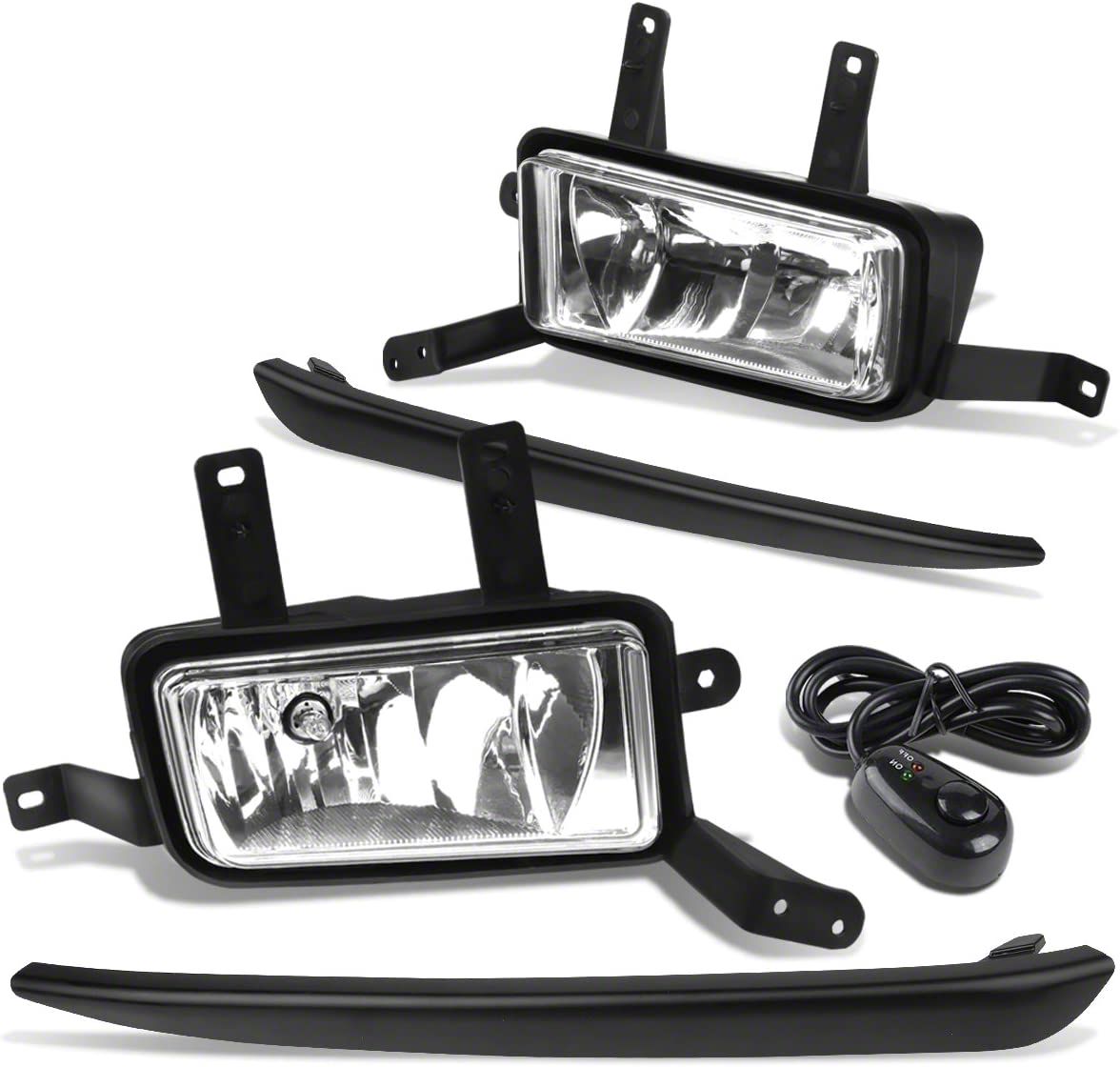 Tahoe Fog Lights with Switch; Clear (1520 Tahoe) Free Shipping