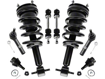 Front Strut and Spring Assemblies with Lower Ball Joints and Sway Bar Links (07-14 Tahoe w/ Steel Control Arms)