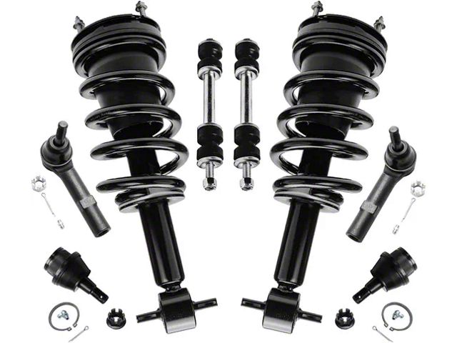 Front Strut and Spring Assemblies with Lower Ball Joints and Sway Bar Links (07-14 Tahoe w/ Steel Control Arms)
