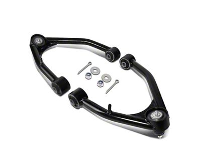 Front Upper Control Arms for 2 to 4-Inch Lift; Black (07-20 Tahoe w/ Stock Cast or Stamped Steel Control Arms)