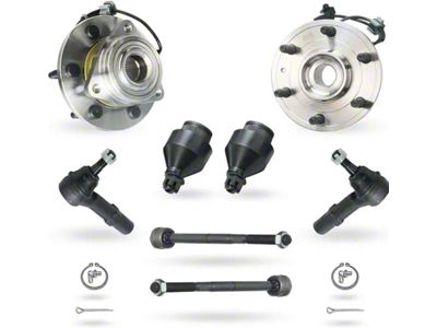 Front Wheel Hub Assemblies with Lower Ball Joints and Tie Rods (07-14 4WD Tahoe w/ Steel Control Arms)