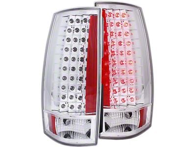 G4 LED Tail Lights; Chrome Housing; Clear Lens (07-14 Tahoe)