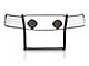 Grille Guard with 7-Inch Black Round LED Lights; Stainless Steel (07-14 Tahoe)