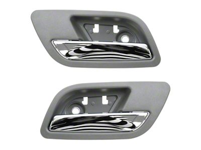 Interior Door Handles; Rear; Chrome and Dark Gray (07-13 Tahoe)