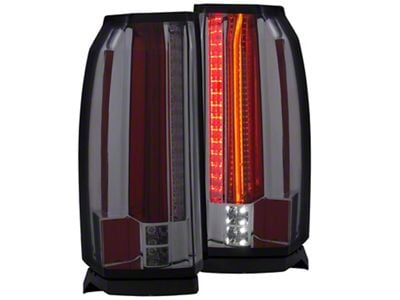 LED Tail Lights; Chrome Housing; Smoked Lens (15-20 Tahoe)