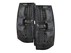 LED Tail Lights; Chrome Housing; Smoked Lens (07-14 Tahoe, Excluding Hybrid)