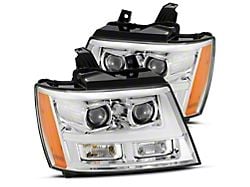 AlphaRex LUXX-Series LED Projector Headlights; Chrome Housing; Clear Lens (07-14 Tahoe)