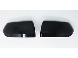 Chrome Delete Mirror Covers; Gloss Black (21-24 Tahoe)