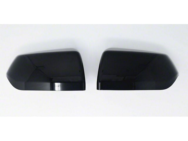 Chrome Delete Mirror Covers; Gloss Black (21-24 Tahoe)