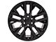 Next Gen Sierra Style Black 6-Lug Wheel; 22x9; 28mm Offset (21-24 Tahoe)