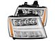 AlphaRex NOVA-Series LED Projector Headlights; Chrome Housing; Clear Lens (07-14 Tahoe)