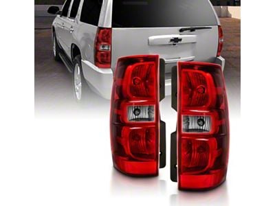 OE Style Tail Lights; Black Housing; Red/Clear Lens (07-14 Tahoe)