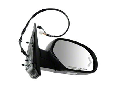 Powered Heated Mirrors with Turn Signal; Black (07-14 Tahoe w/ Puddle Lights & w/o Off Road Package)