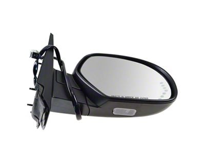 Powered Mirror with Turn Signal; Textured Black; Passenger Side (07-14 Tahoe w/ Puddle Lights & Memory Mirrors & w/o Off Road Package)