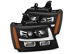 PRO-Series Projector Headlights; Black Housing; Clear Lens (07-14 Tahoe)