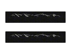 Rear Door Sill Protection with Mountain Logo; Black (21-25 Tahoe)