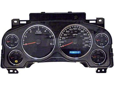 Remanufactured Instrument Cluster; Stamped 22838429, 20958779 (07-09 Tahoe w/ Tachometer)