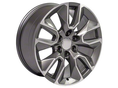 RST Style Gunmetal Machined 6-Lug Wheel; 20x9; 28mm Offset (21-24 Tahoe)