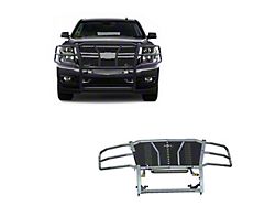 Rugged Grille Guard with 20-Inch Single Row LED Light Bar; Black (15-20 Tahoe)