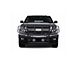 Rugged Heavy Duty Grille Guard with 5.30-Inch Black Round LED Lights; Black (15-20 Tahoe)
