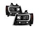 Signature Series LED DRL Projector Headlights; Black Housing; Clear Lens (07-14 Tahoe)