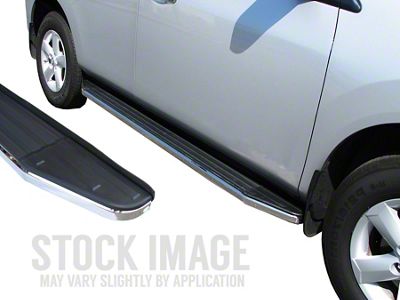 STX100 Running Boards; Black with Stainless Steel Trim (21-24 Tahoe)