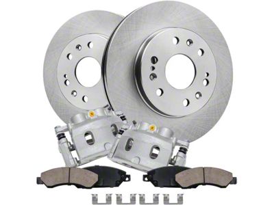 Vented 6-Lug Brake Rotor, Pad and Caliper Kit; Front (2007 Tahoe)